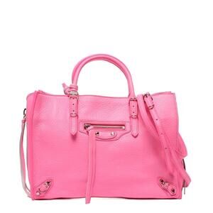 Balenciaga handbag shoulder neon shocking calfskin leather Fits Paper zip around